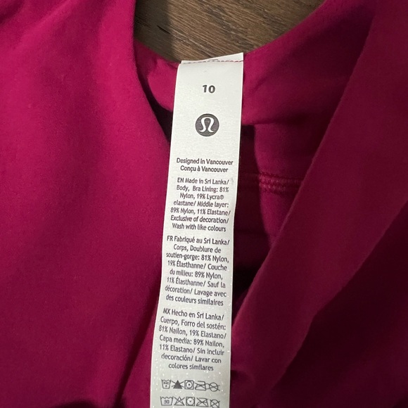 NWT Lululemon Align Tank Top *Light Support, A/B Cup in Berry Rumble - Picture 9 of 9